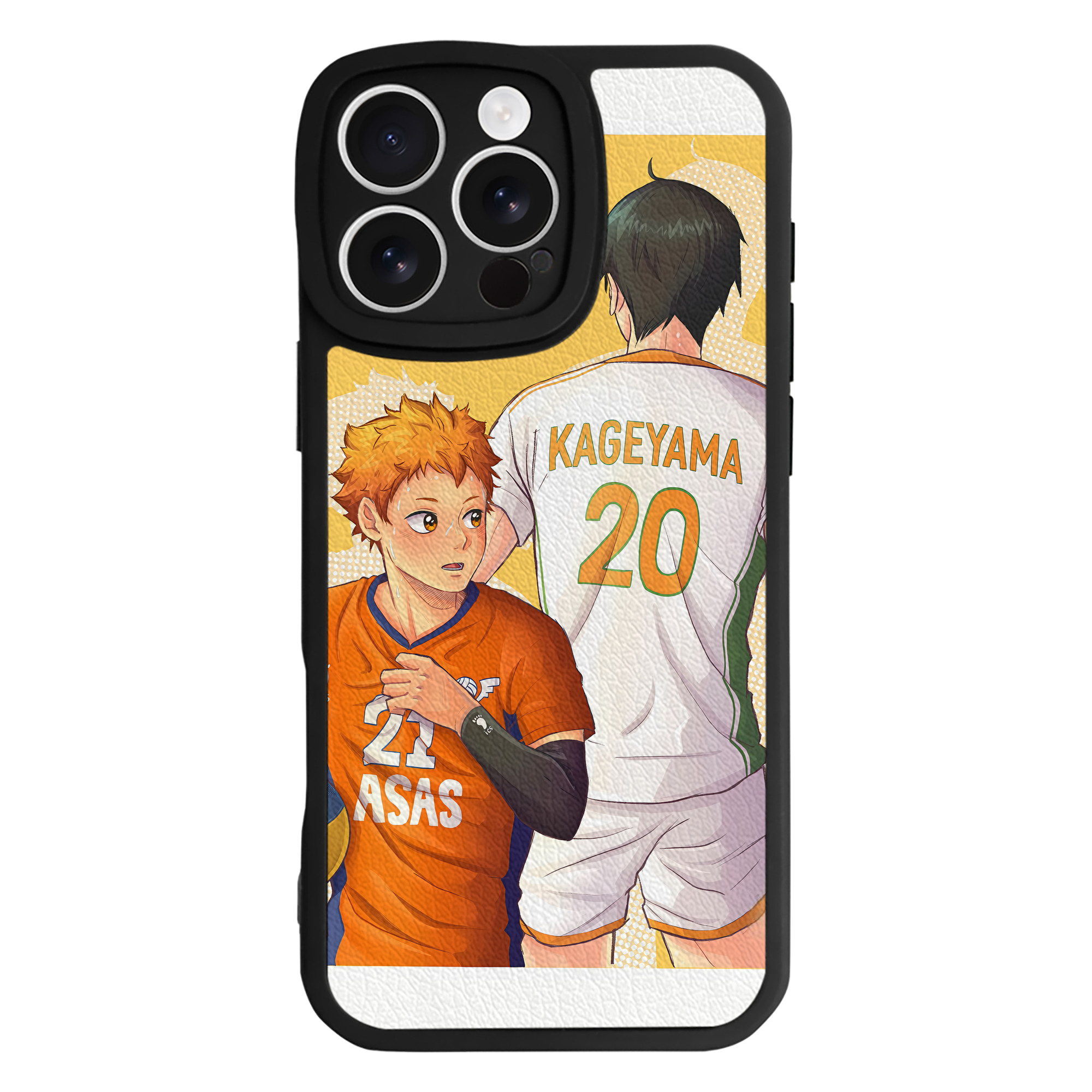 （画像用） ハイキュー!! Haikyu!! 【iPhone 16シリーズ対応】シリコンスマホケース（レザー調） 材質：シリコン